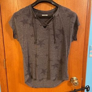 Maurices Grey Stars Tee with Ties